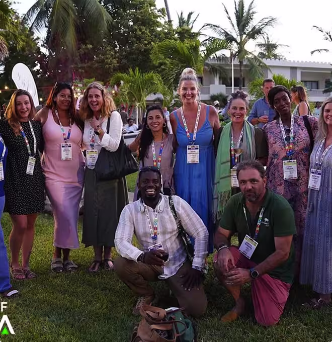 Luxury travel specialists together at an industry event