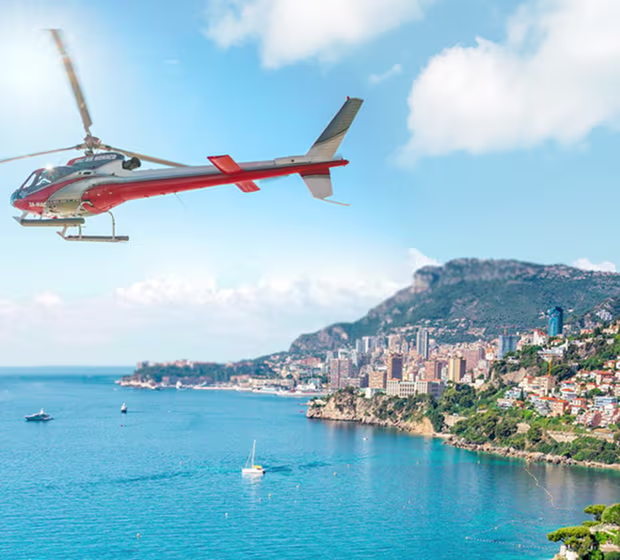 A helicopter over the Riviera