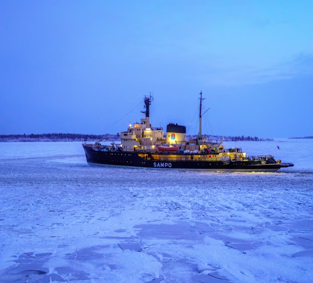 An icebreaker cruise