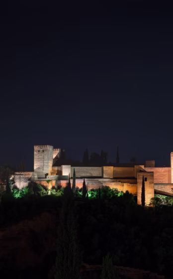 The Alhambra at night